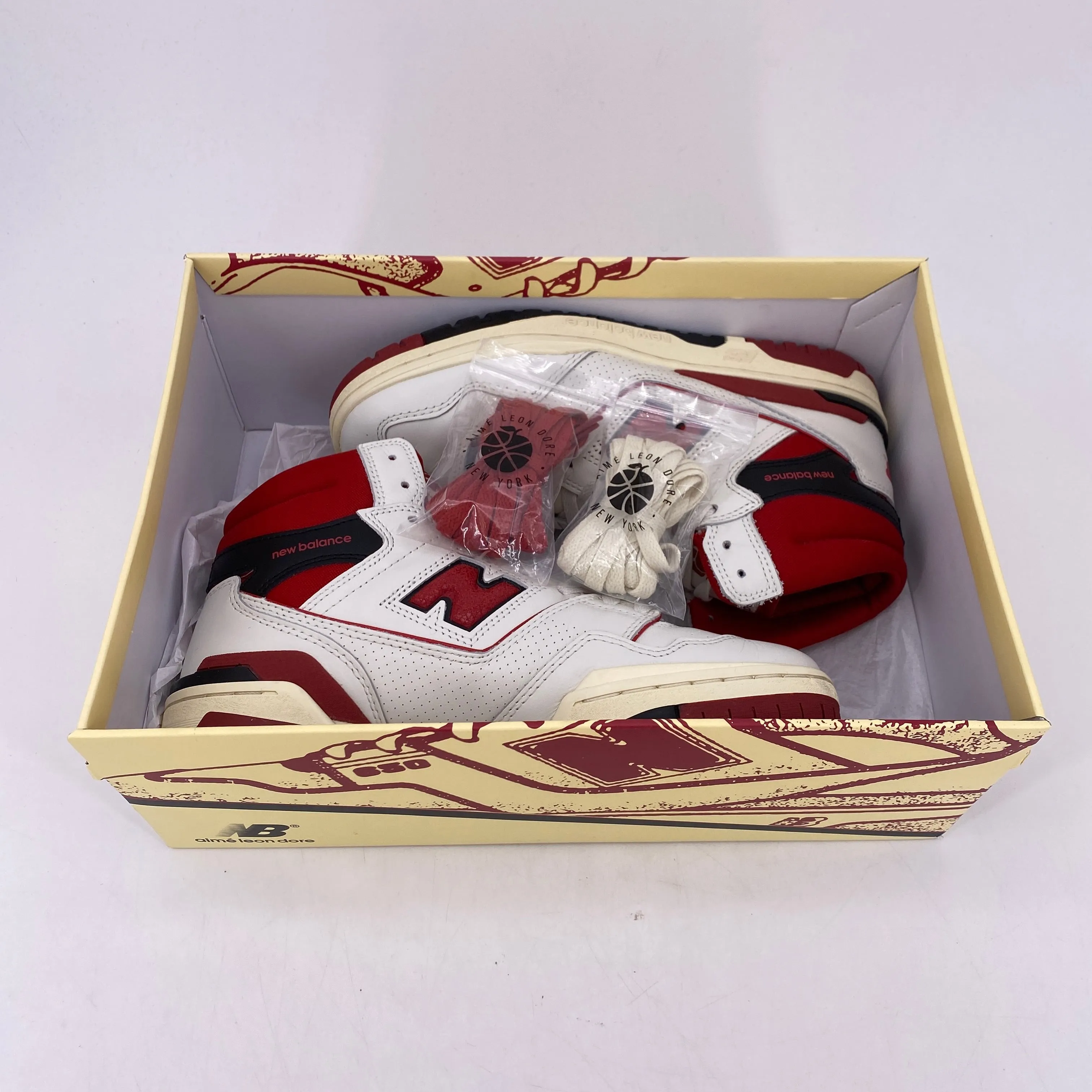 New Balance 650 / ALD White Red 2022 Used Size 7.5