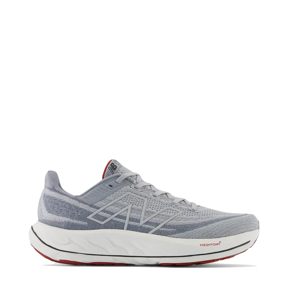 New Balance Men's Fresh Foam X Vongo v6 in Aluminum Grey with Brick Red