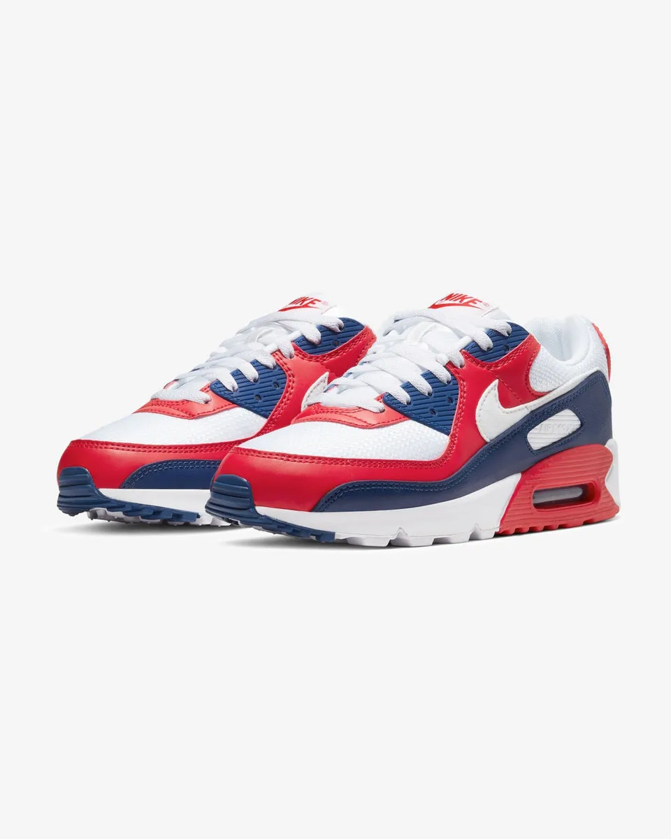 NIKE AIR MAX 90 - WHITE/ DEEPROYAL/ UNIVERSITYRED