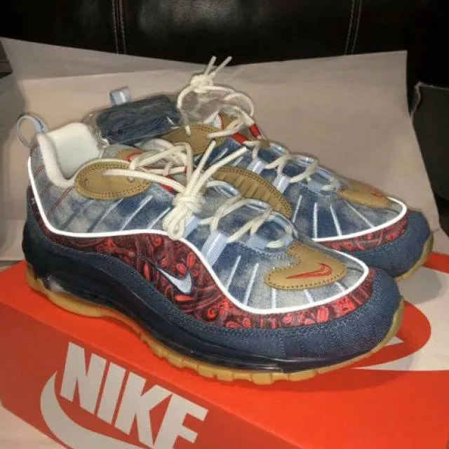 Nike Air Max 98 Wild West Armory Blue/University Red Men...