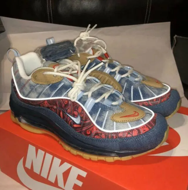 Nike Air Max 98 Wild West Armory Blue/University Red Men...