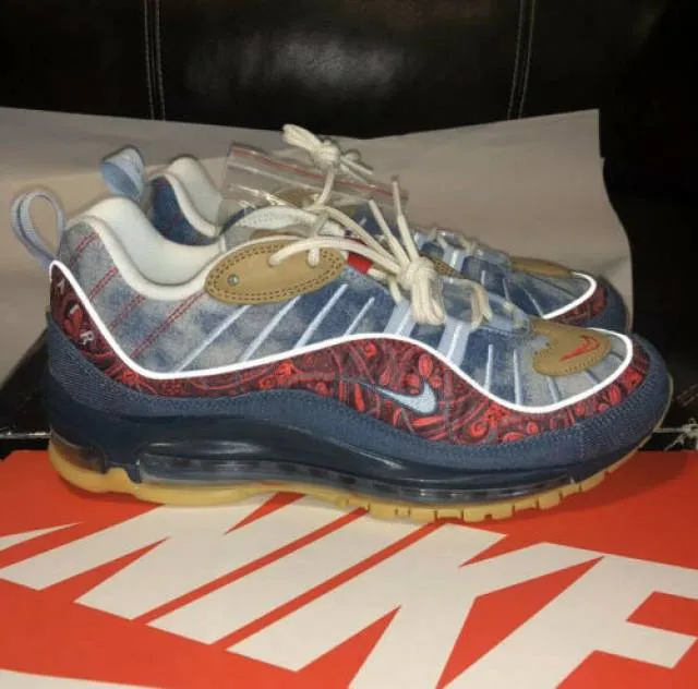 Nike Air Max 98 Wild West Armory Blue/University Red Men...