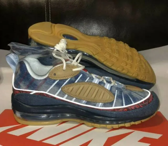 Nike Air Max 98 Wild West Armory Blue/University Red Men...