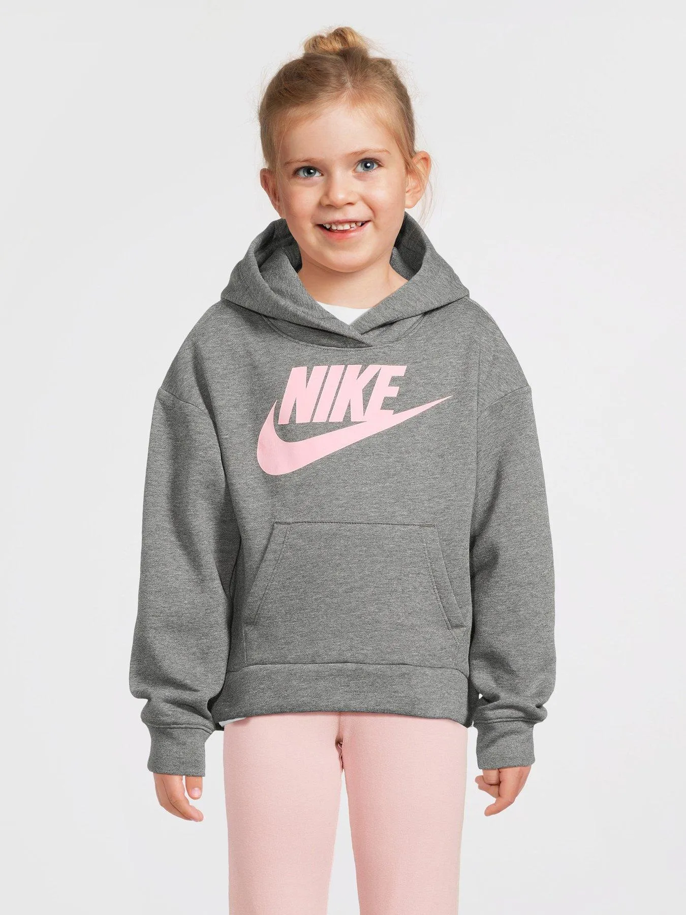 Nike Younger Club Fleece High Low Pullover - Grey