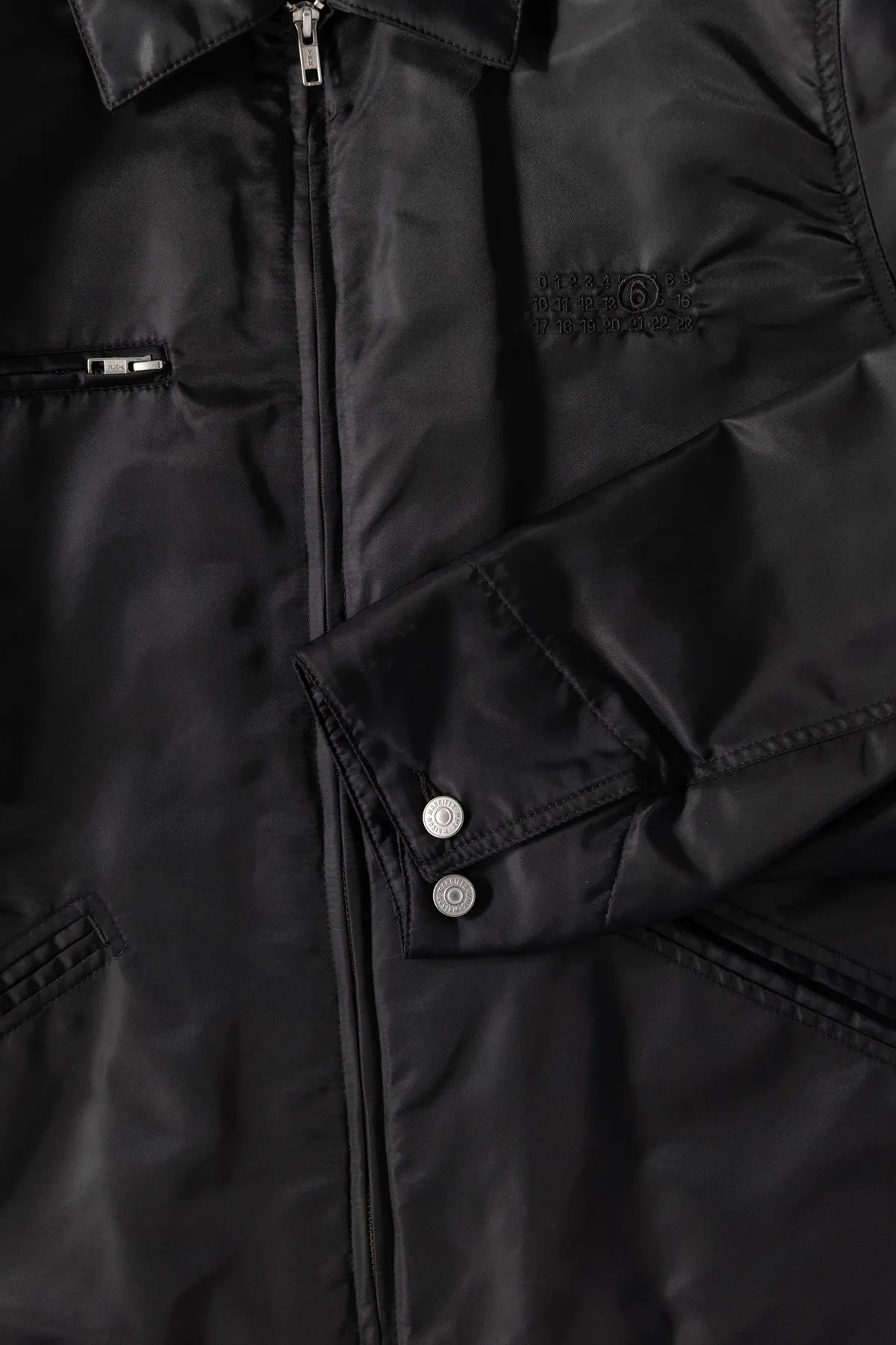 Numeral Zip Jacket - Black