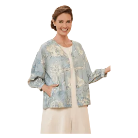 Powder Toile Puff Sleeve Jacket