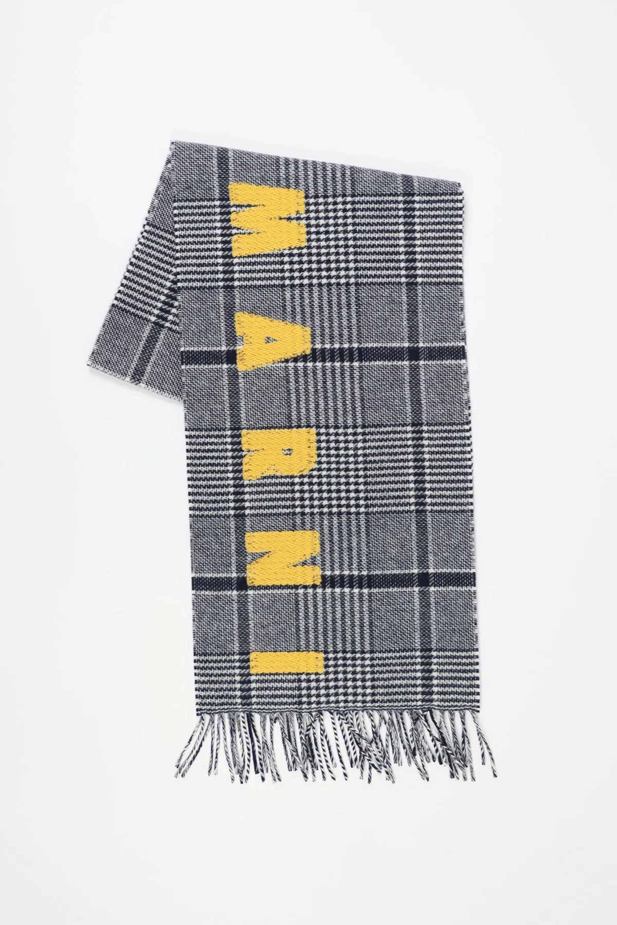 Prince of Wales Logo Wool Scarf - Blumarine