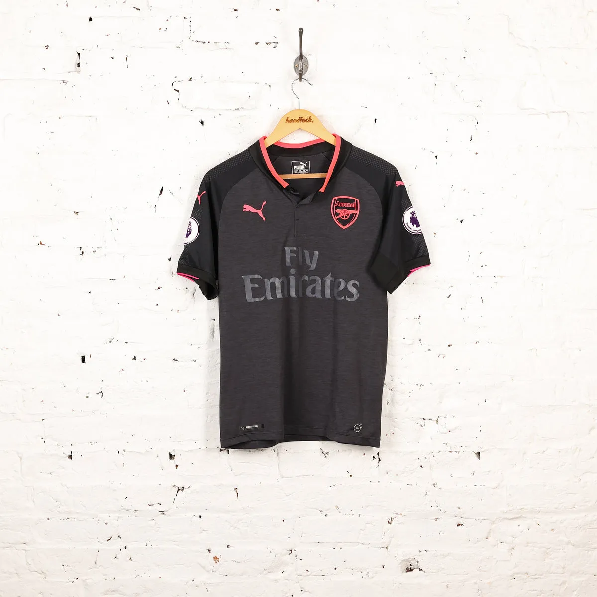 Puma Arsenal 2017 Lacazette Third Football Shirt - Black - S