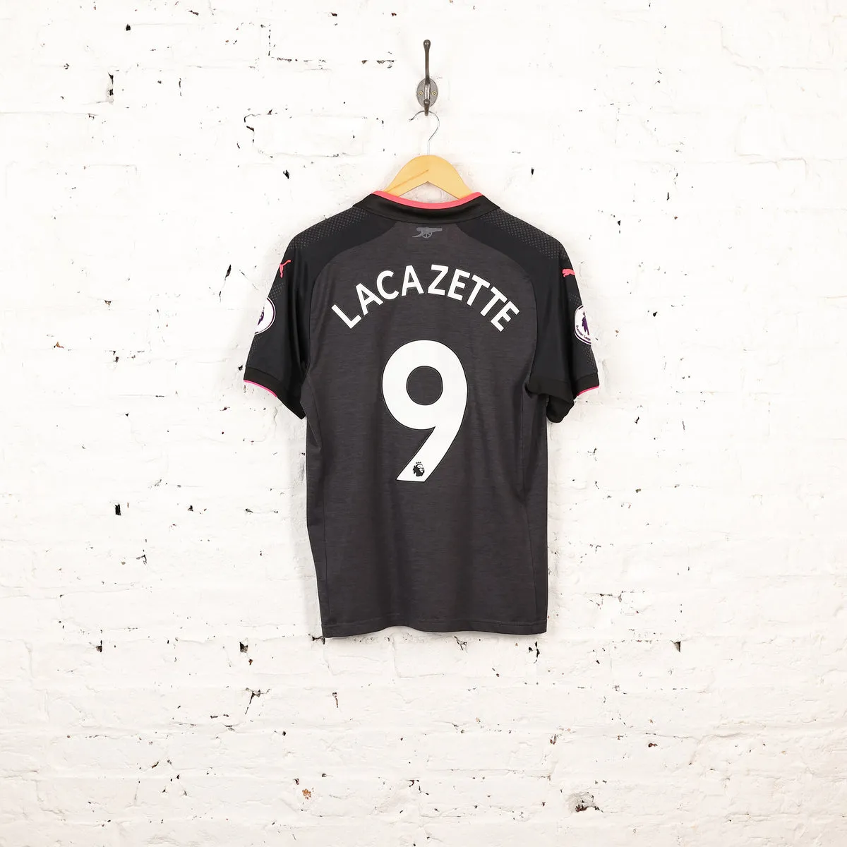 Puma Arsenal 2017 Lacazette Third Football Shirt - Black - S