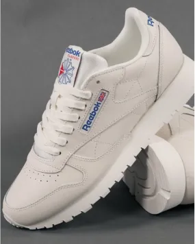 Reebok Classic Leather Trainers Chalk/Blue/Red