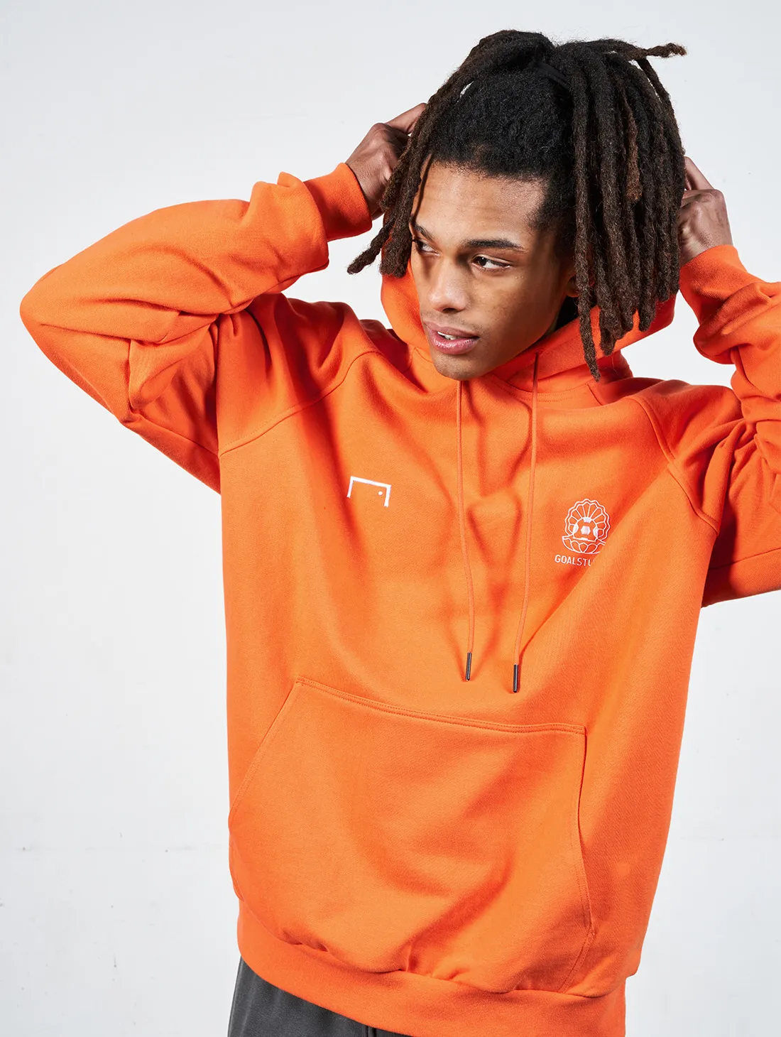 [SALE 60%] PEARL BALL PATCH HOODIE - ORANGE