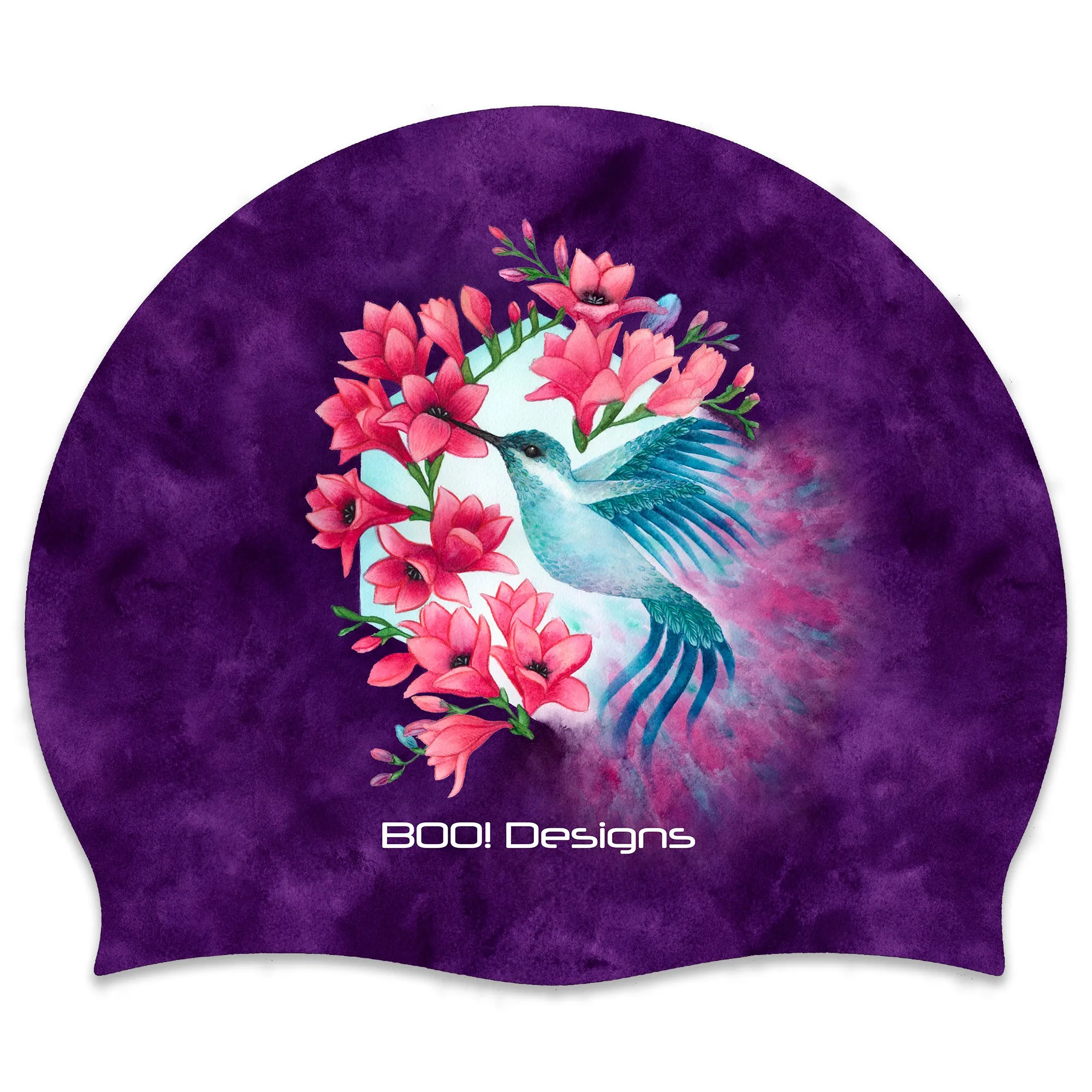 Silicone Swimming Cap Hummingbird