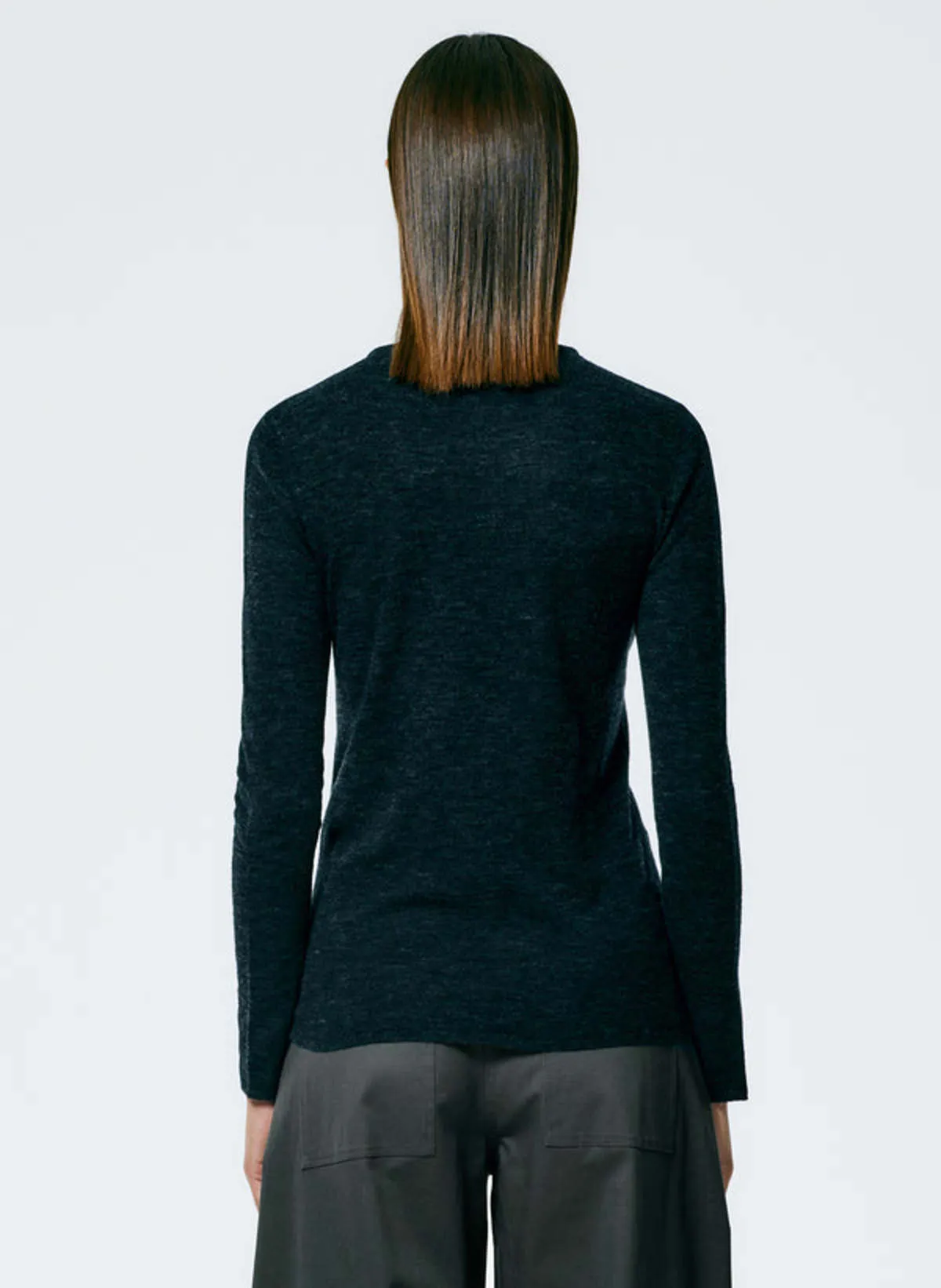 Skinlike Mercerized Wool Soft Sheer Pullover