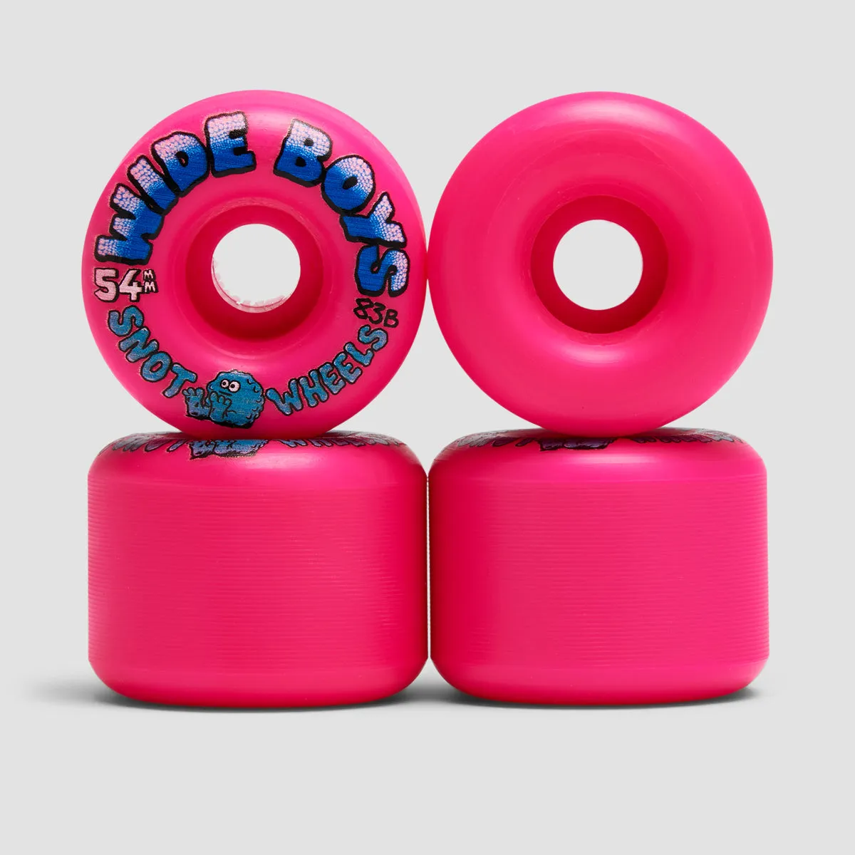 Snot Wide Boys 83b Skateboard Wheels Fluoro Pink 54mm