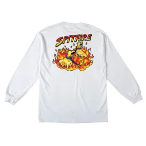 Spitfire Wheels Skateboard Longsleeve Shirt Hell Hounds II White