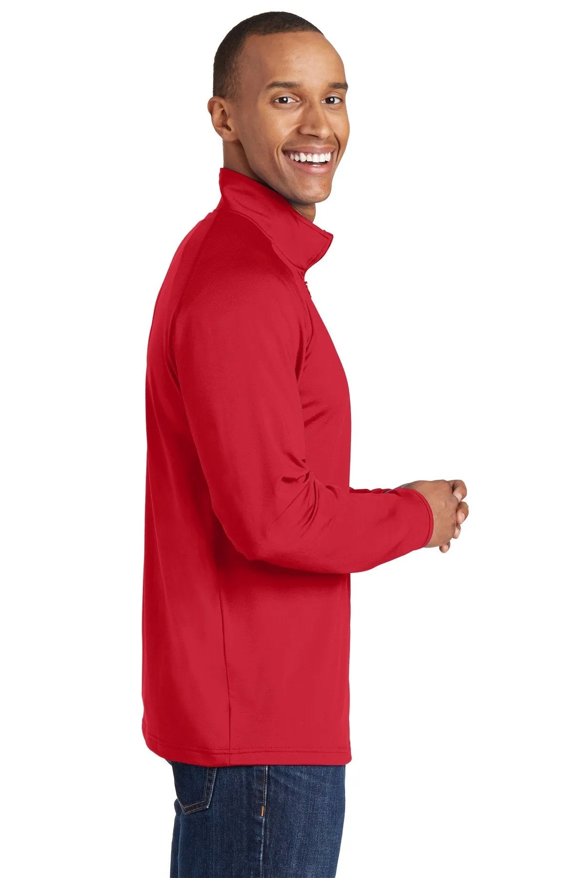 Sport-Tek Tall Sport-Wick Stretch 1/2-Zip Pullover TST850 True Red