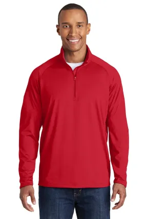 Sport-Tek Tall Sport-Wick Stretch 1/2-Zip Pullover TST850 True Red