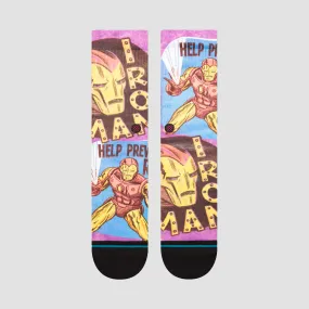 Stance Marvel Iron Man Prevent Rust Crew Socks Purple