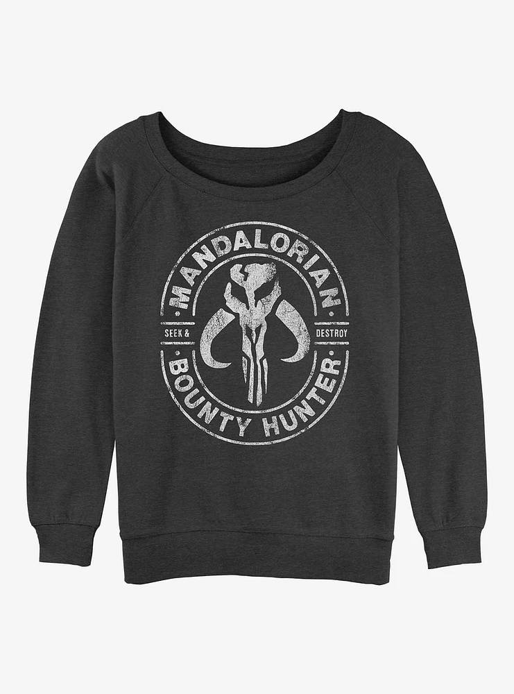 Star Wars The Mandalorian Gun For Hire Womens Slouchy Sweatshirt