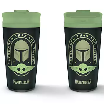 Star Wars: The Mandalorian Stronger Than You Think Metal Travel Mug | Kaleidoscope