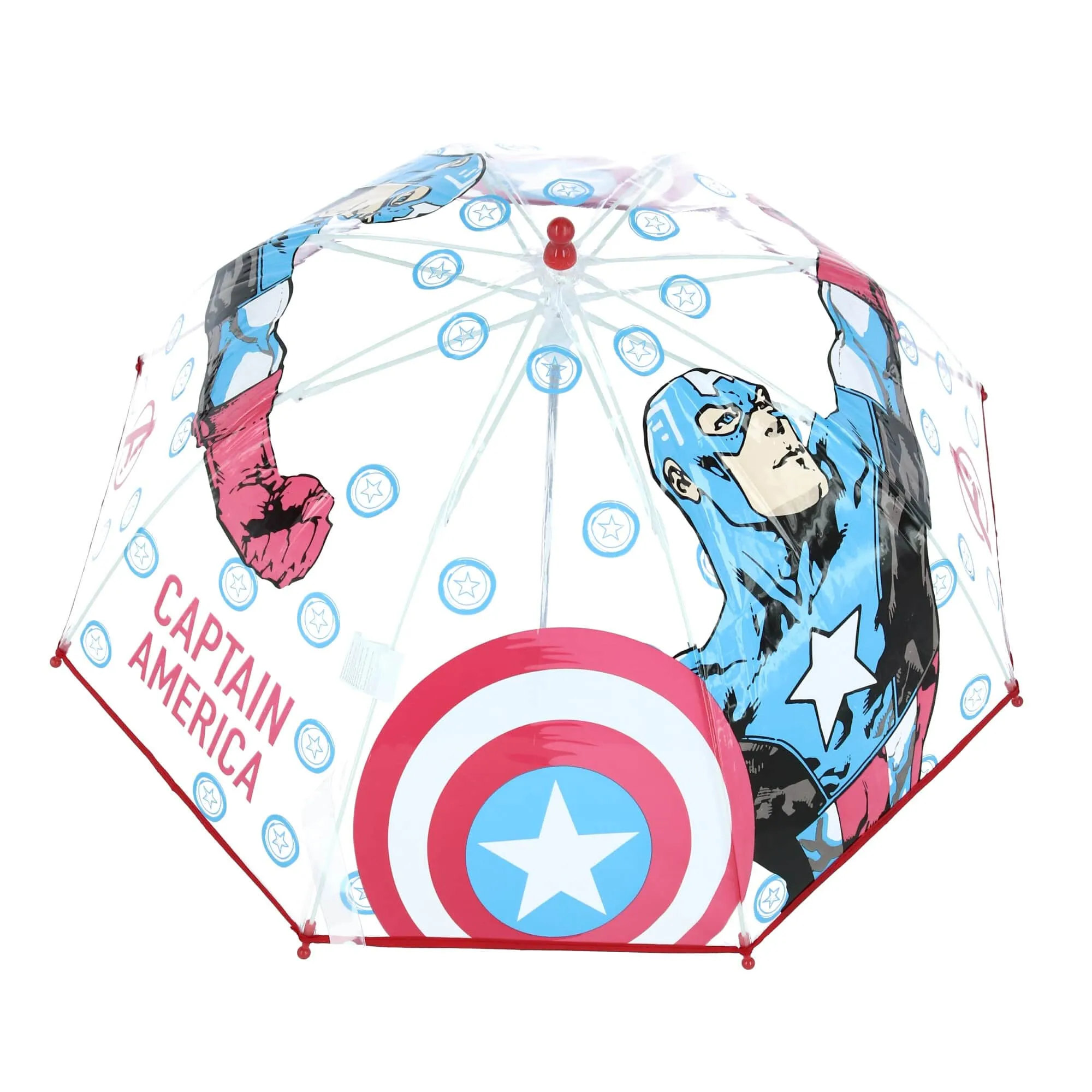 Textiel Trade Kid's Marvel Captain America Transparent Bubble Stick Umbrella