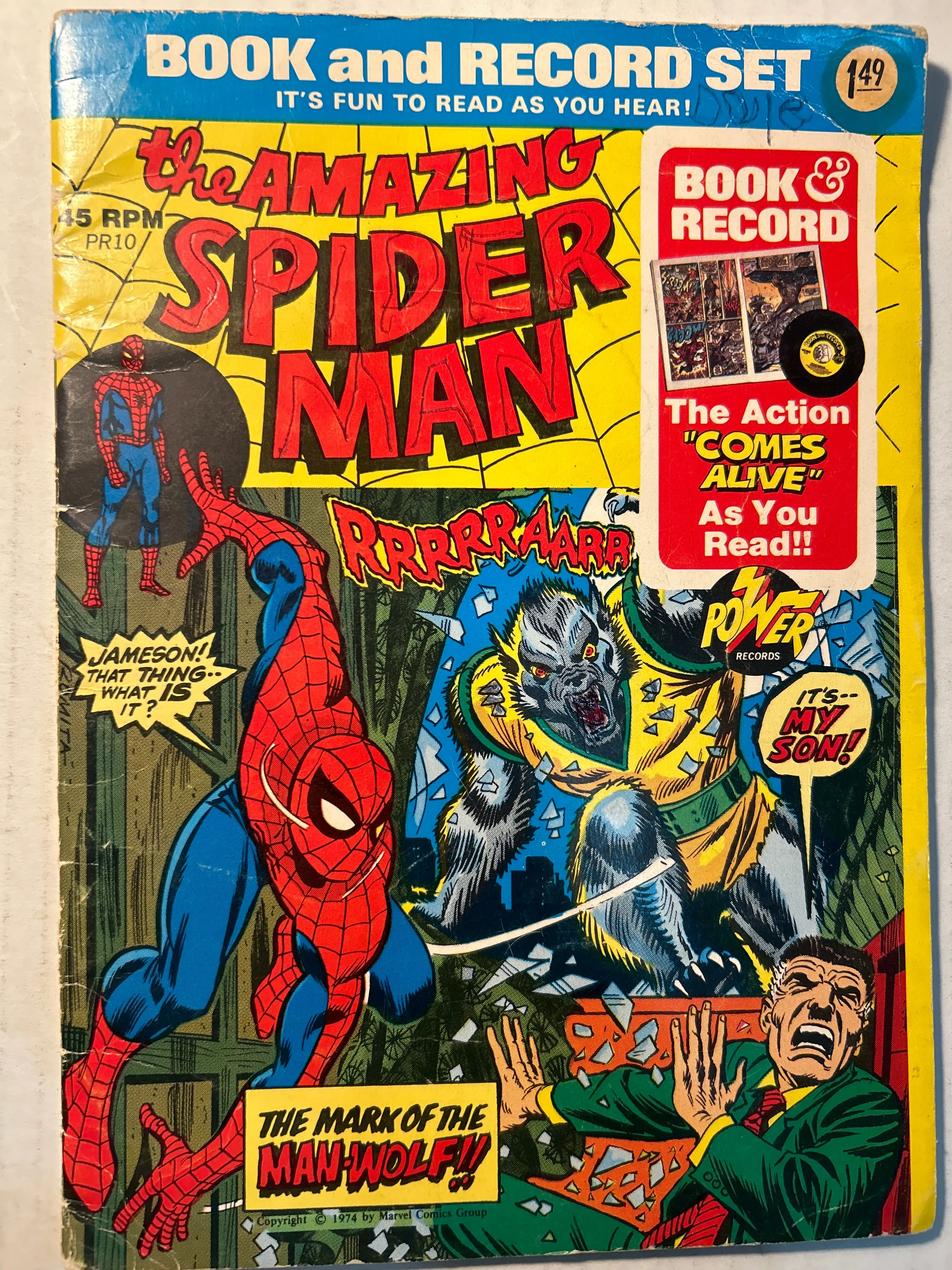 The Amazing Spider Man 45 RPM PR10 by Marvel Comics (Record not included)