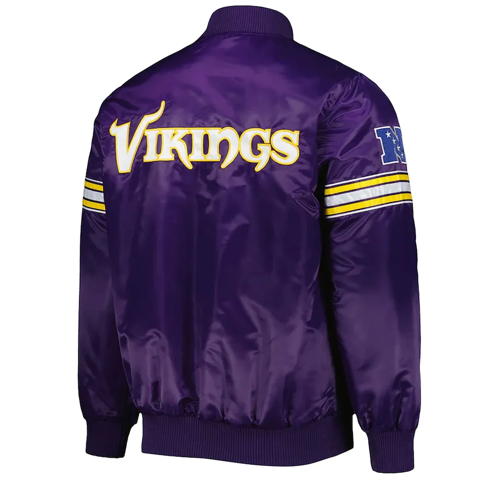 The Pick and Roll Minnesota Vikings Purple Satin Jacket