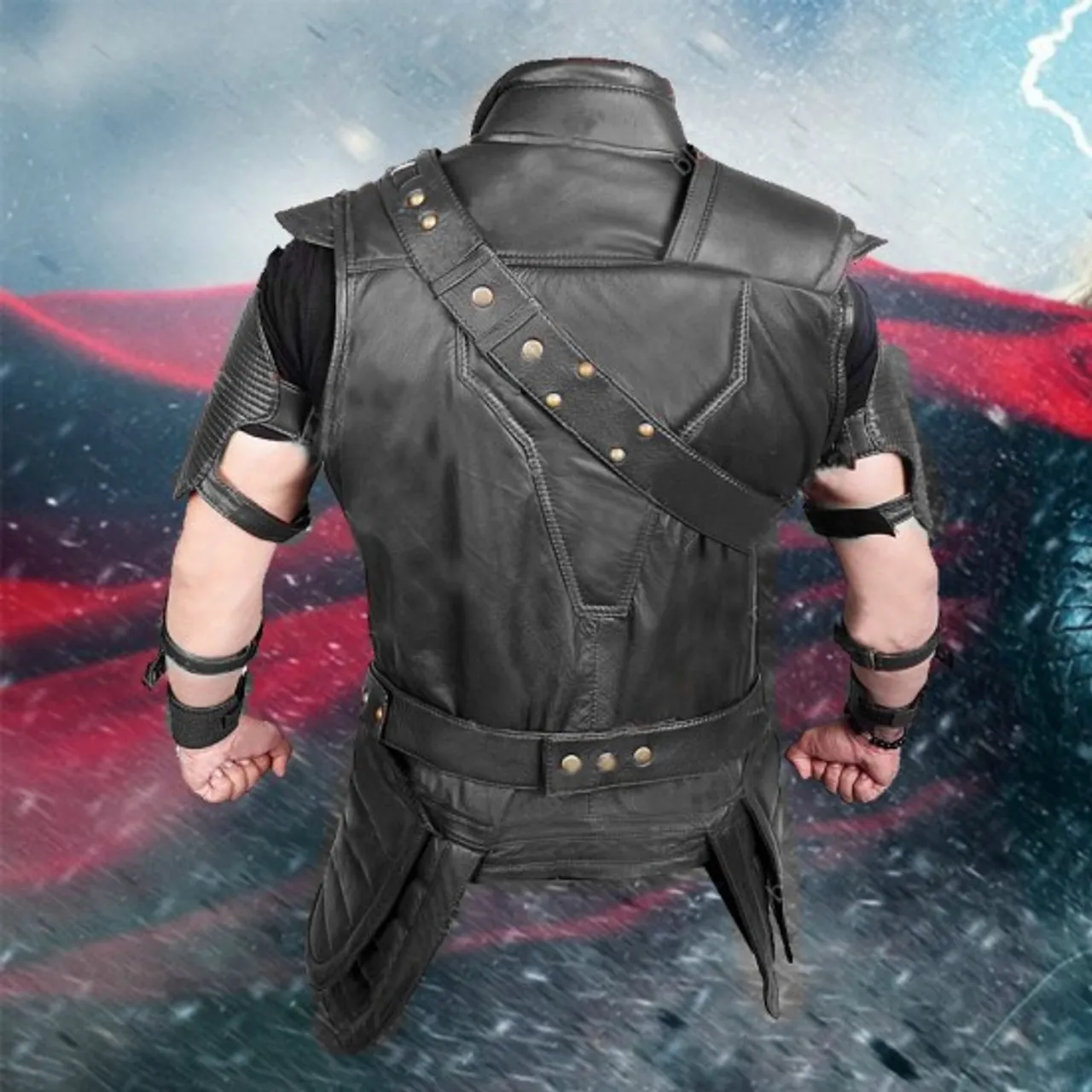 Thor Ragnarok Brown Leather Vest