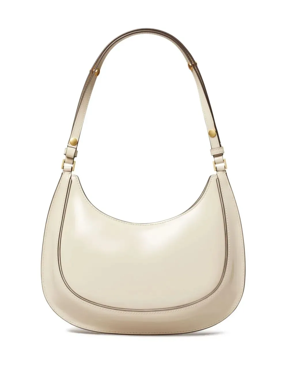 TORY BURCH Robinson Convertible Half-Moon Bag In Shea Butter Leather