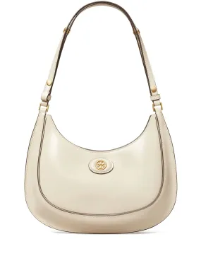 TORY BURCH Robinson Convertible Half-Moon Bag In Shea Butter Leather