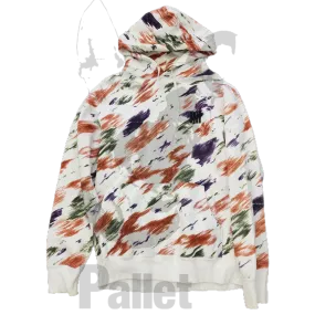 Undefeated -Brushstrokes White Hoodie- Size Large