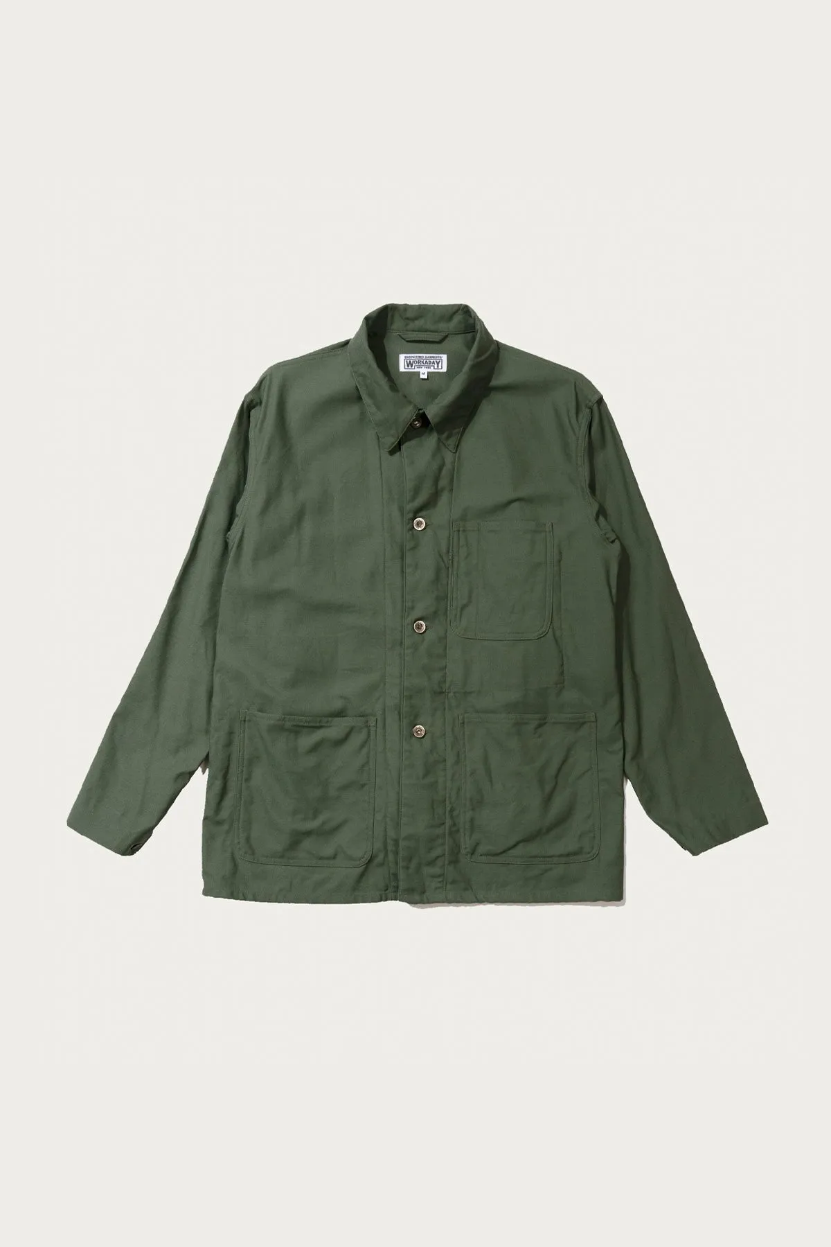 Utility Jacket - Olive Cotton Reversed Sateen