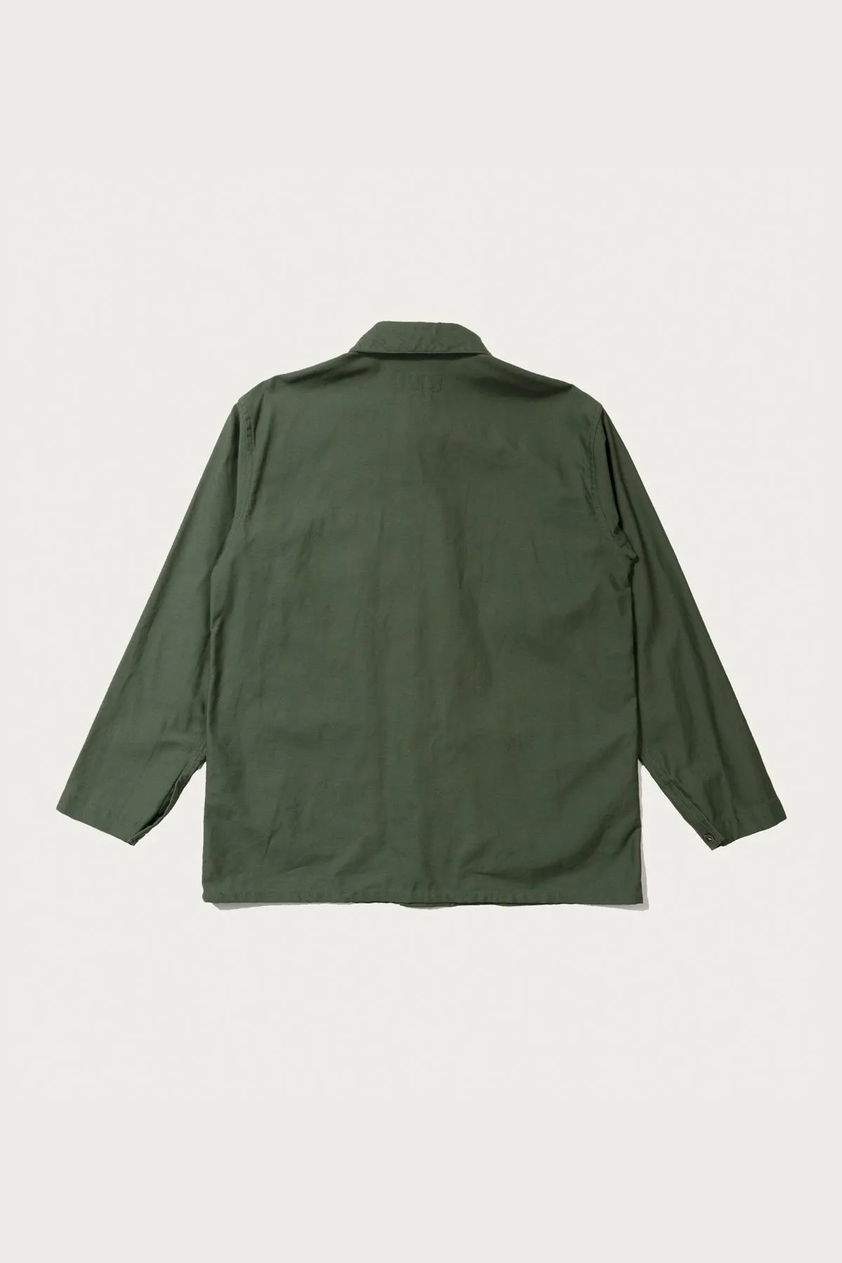 Utility Jacket - Olive Cotton Reversed Sateen