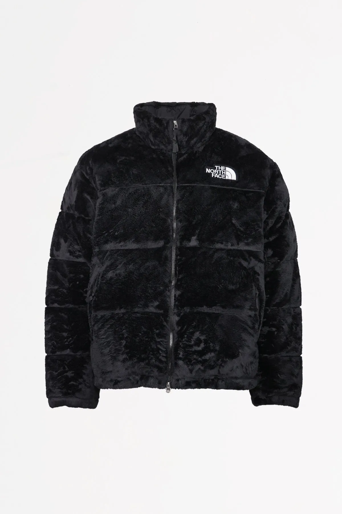 Velour Nuptse Jacket - Black