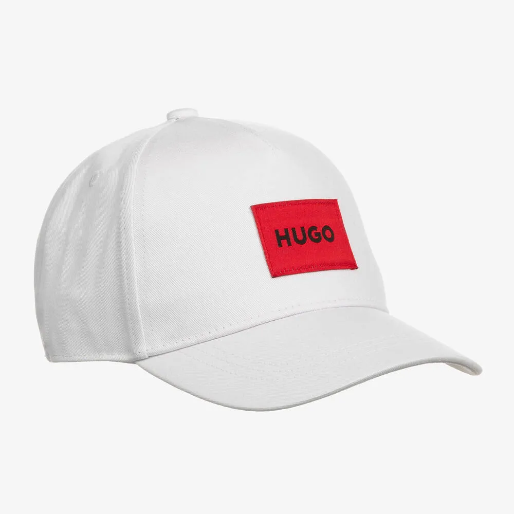 White Cotton Logo Cap