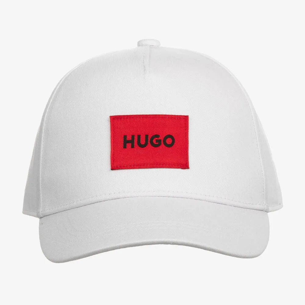 White Cotton Logo Cap