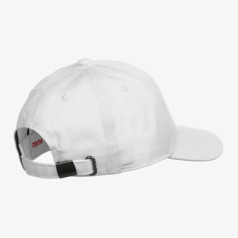 White Cotton Logo Cap