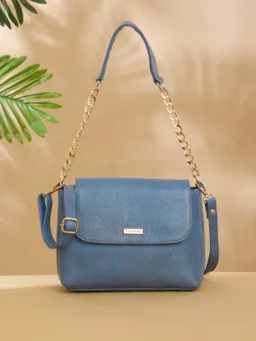 Women SkyBlue Texture Leather Sling Bag - Clearance sale