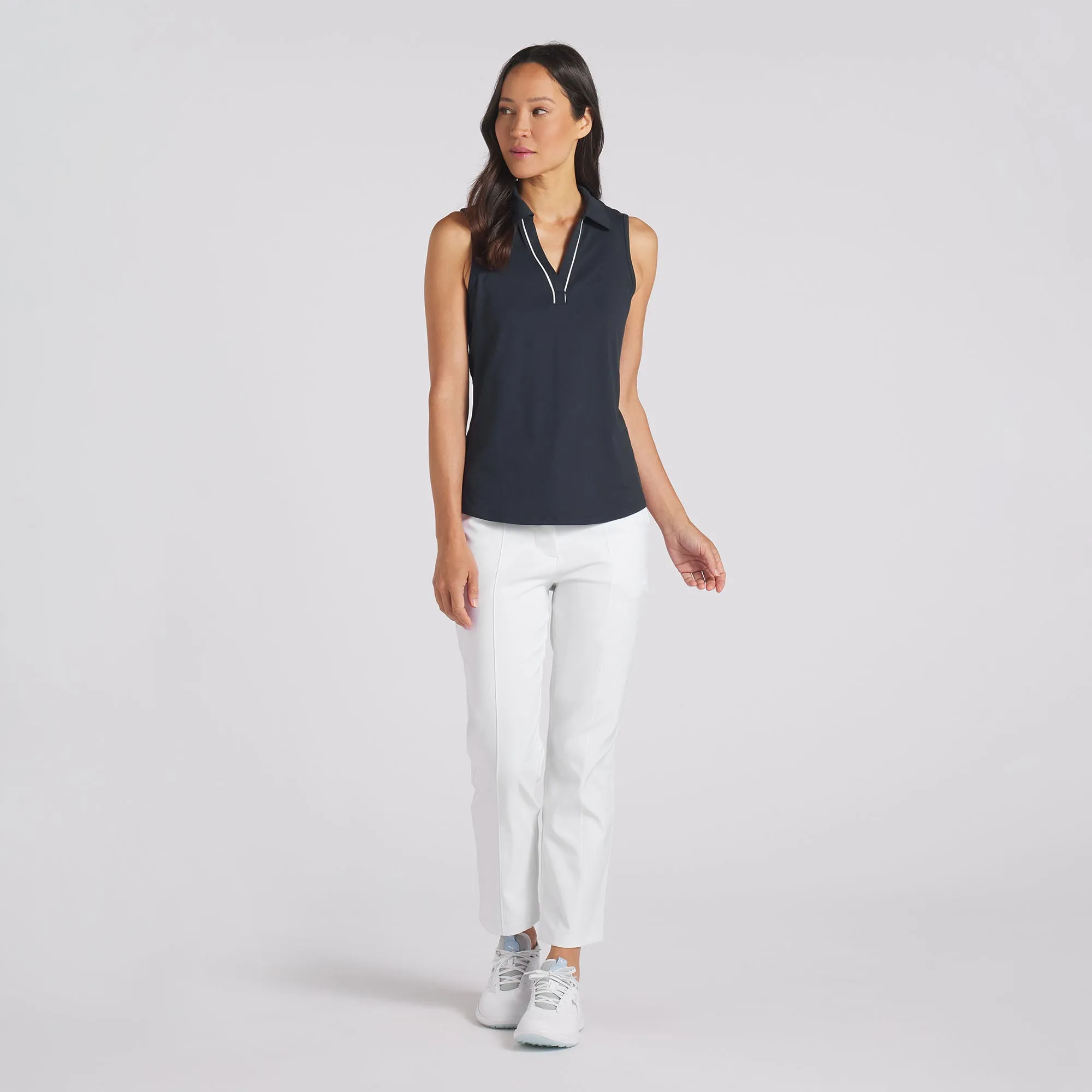 Women's CLOUDSPUN Piped Sleeveless Golf Polo